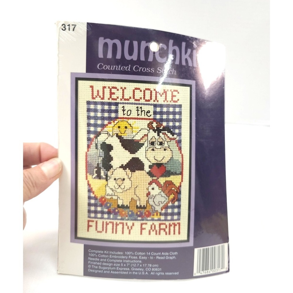 Counted Cross Stitch Welcome To The Funny Farm The Sugarplum Express New Sealed
